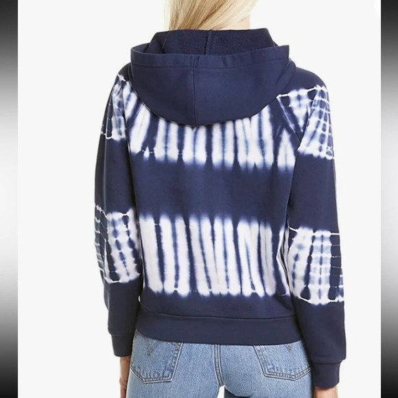 Madewell (Re)sourced Cotton Retro Hoodie Sweatshirt Blue Tie-Dye Size M - Picture 4 of 10